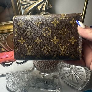 Louis Vuitton Textured Brown Leather Accessory